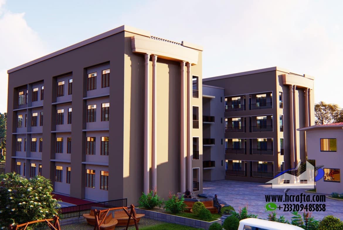 Modern school building design with contemporary architecture