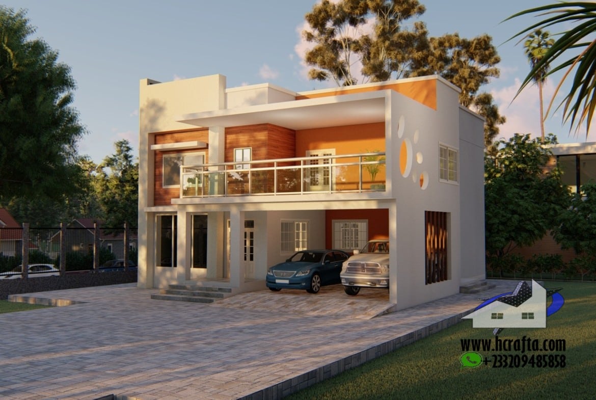 Modern 4 bedroom house with balcony and dual car garage in leafy suburb