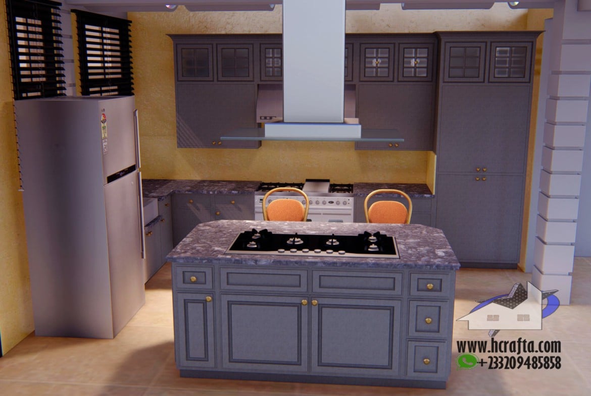 modern kitchen cabinet design with island and storage