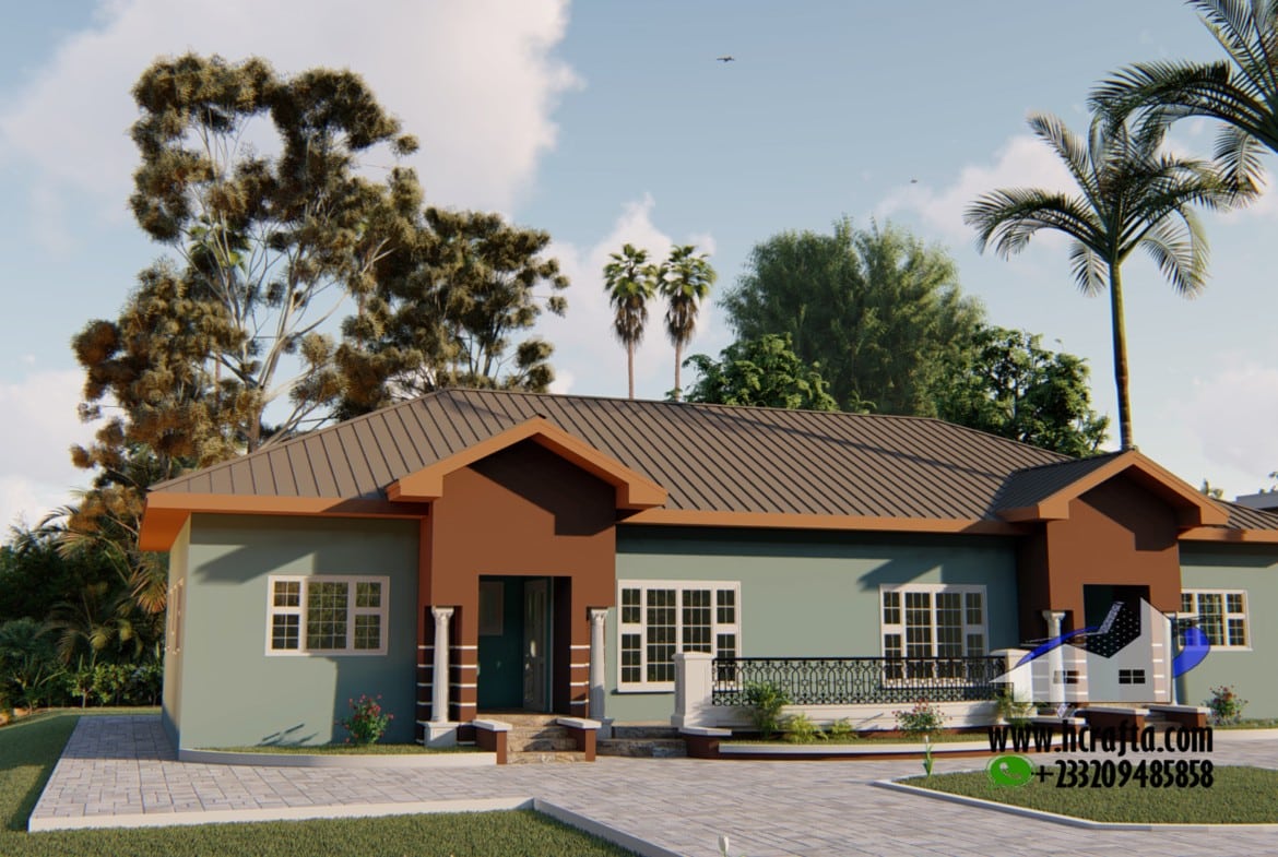 2-Bedroom semi-detached apartment surrounded by tropical trees