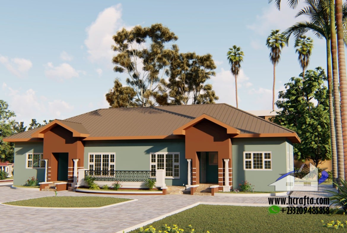 2-bedroom semi-detached apartment with modern design and lush surroundings