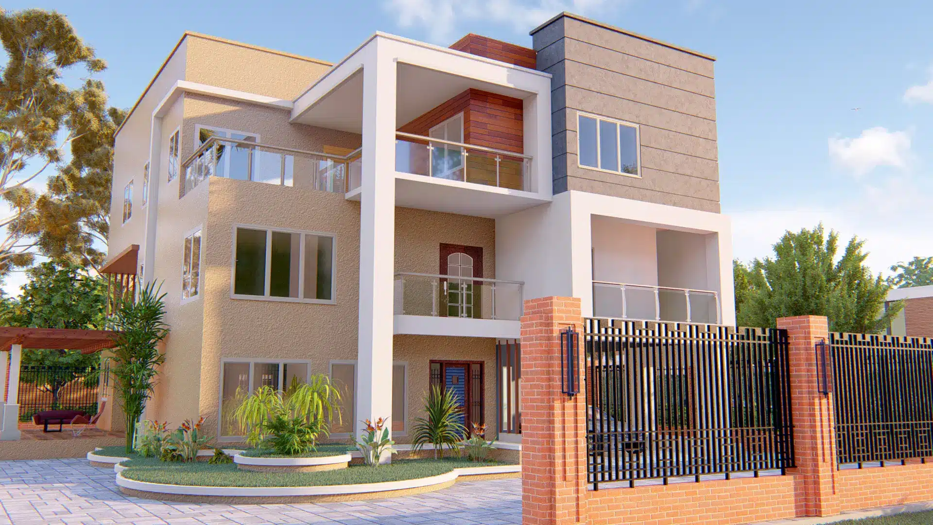 modern 4 bedroom house floor plan design