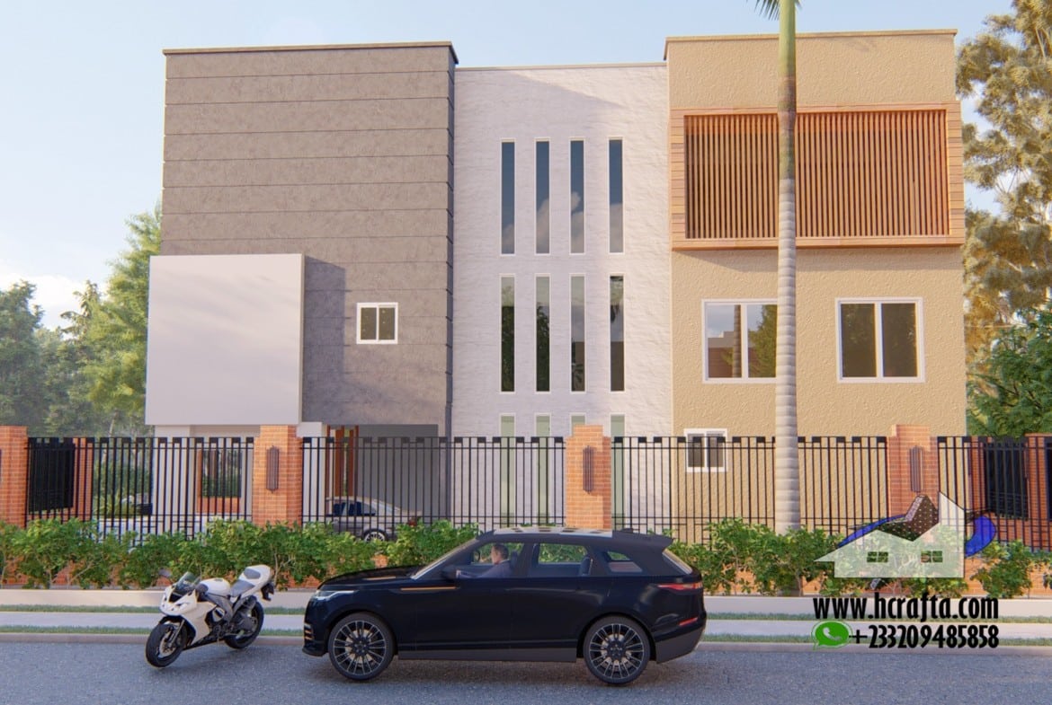 4 bedroom duplex house plan architectural layout