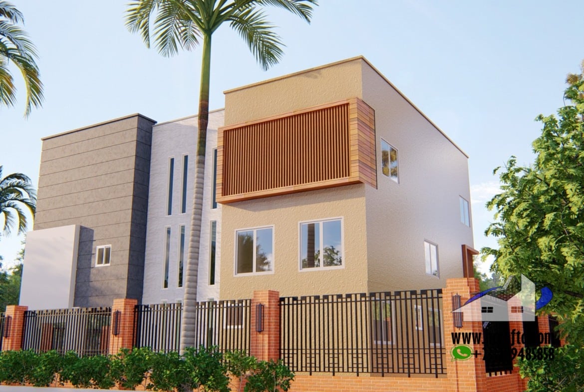 simple 4 bedroom house plan for family living