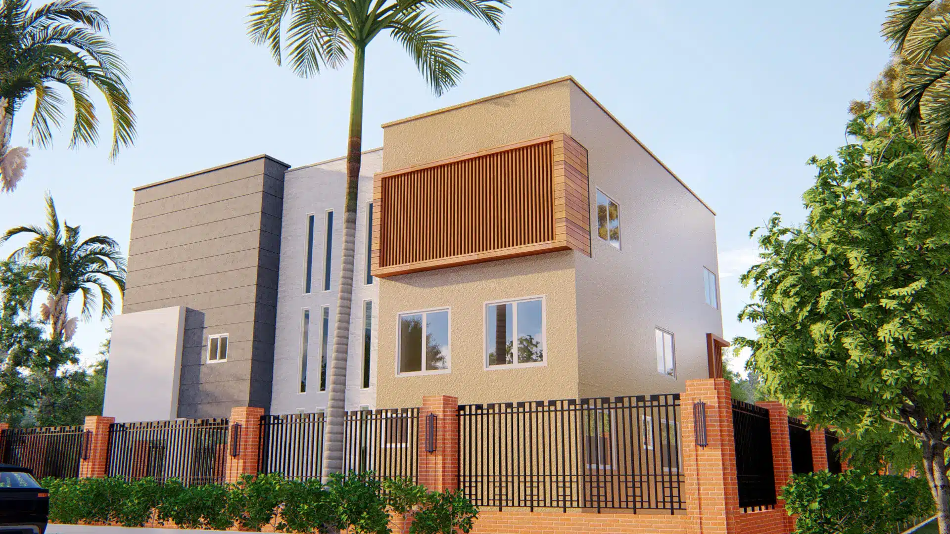 4 bedroom house plan with master bedroom suite