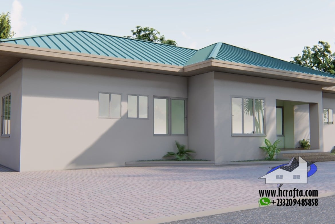 Simple 2 bedroom farmhouse design with modern features