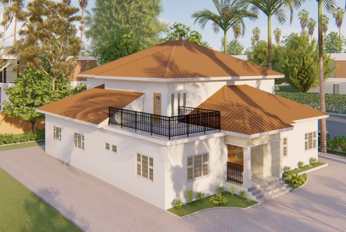 4 Bedroom Terrace Design with modern architecture and landscaped surroundings