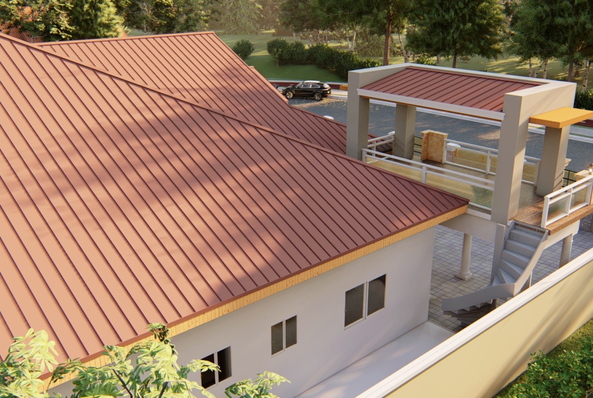 5 Bedroom bungalow with modern roof-top terrace design
