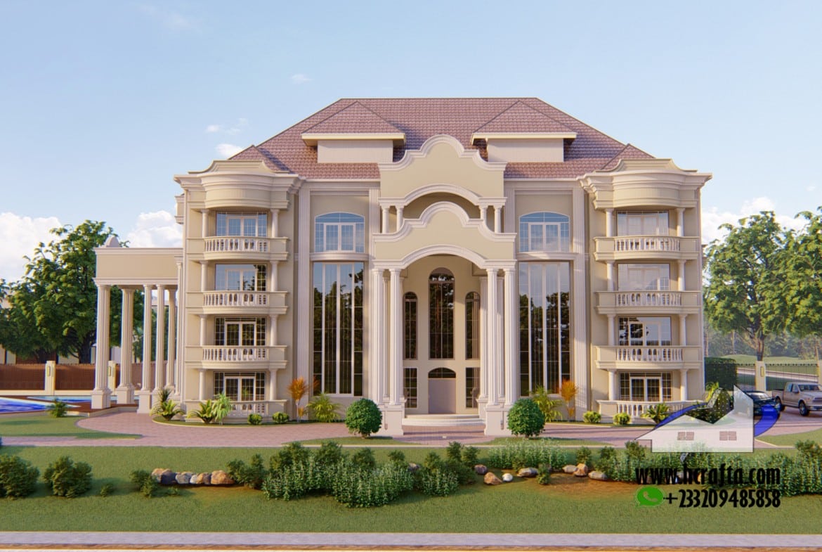 modern mansion house front elevation architectural design