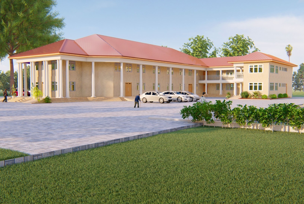 Traditional chief palace design with modern architectural elements