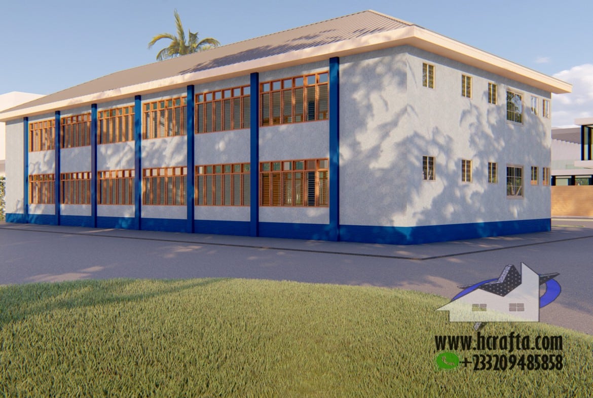 modern school laboratory with ventilation and lighting