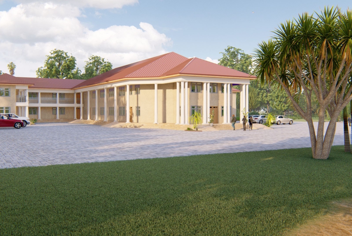 Traditional chief palace design with modern architectural style