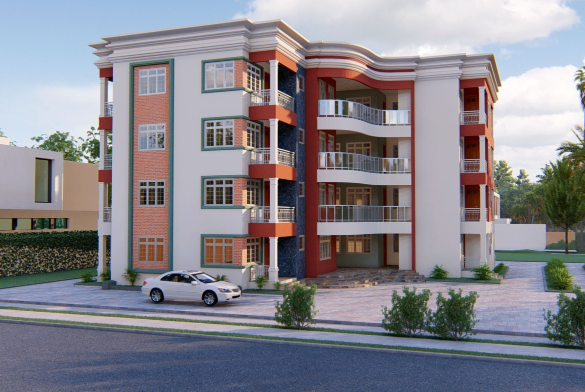 1 Bedroom Luxury flat in modern four-story building with balconies