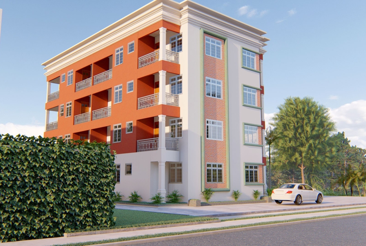 Modern building exterior for 1 bedroom luxury flat
