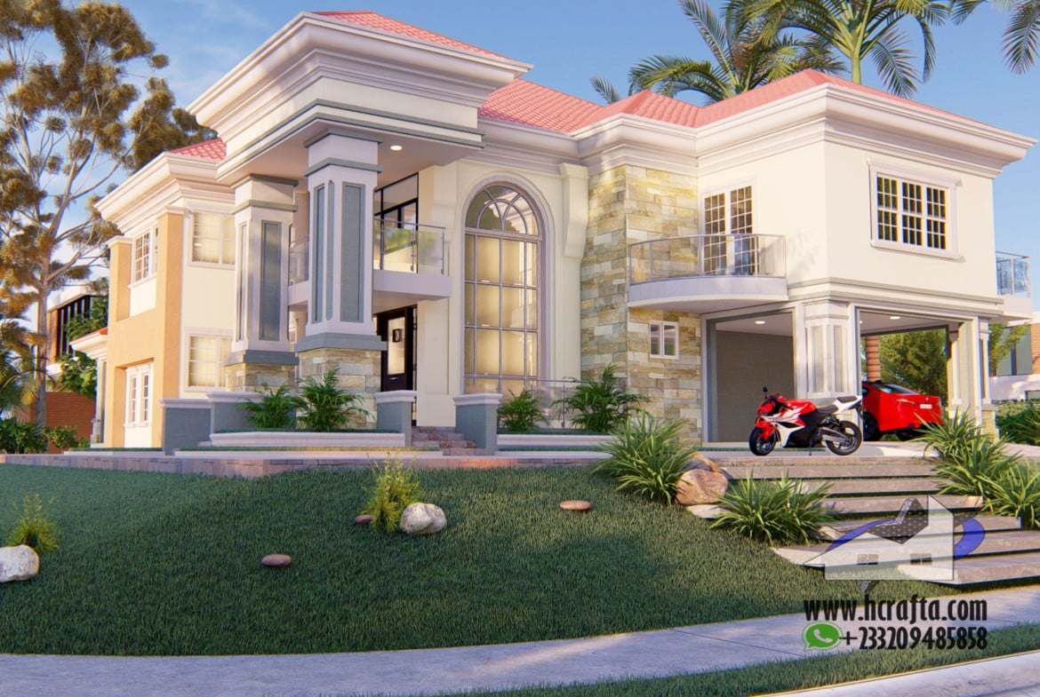 luxury 5 bedroom duplex house design Ghana exterior