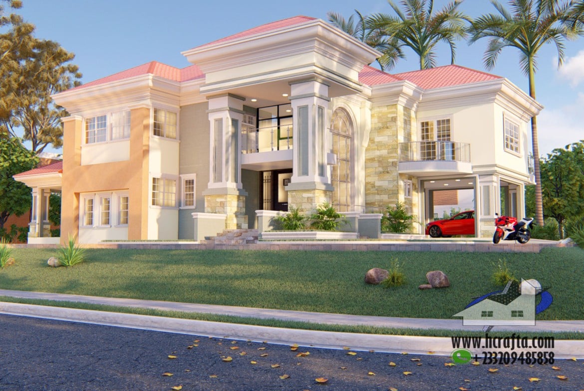 luxury 5 bedroom mansion design Ghana modern architecture