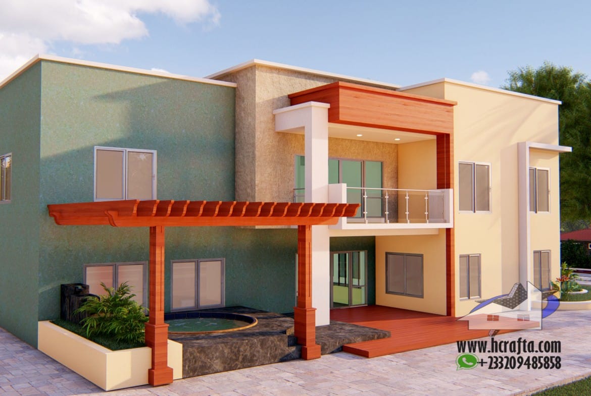 cozy 4 bedroom house design with garden landscape