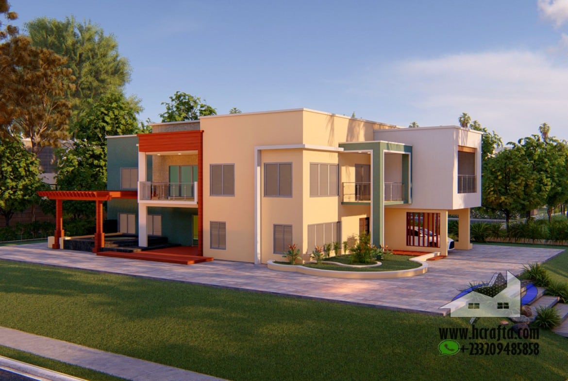 cozy 4 bedroom house design with veranda and porch