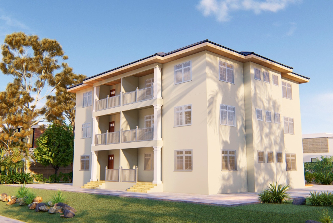 3-story building showcasing custom house design with multiple balconies