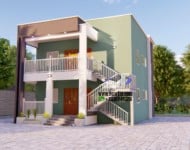 2 Bedroom Apartment House with Modern exterior