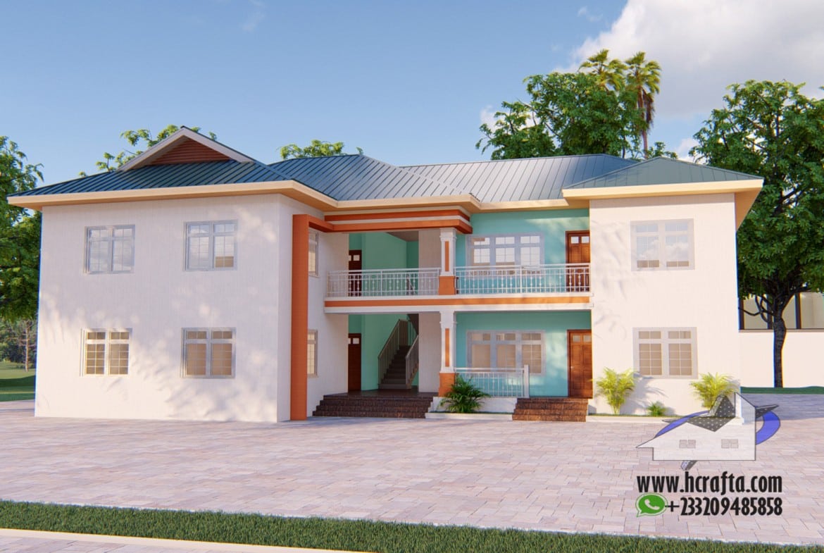 modern 1-2 bedroom apartment house design with balcony