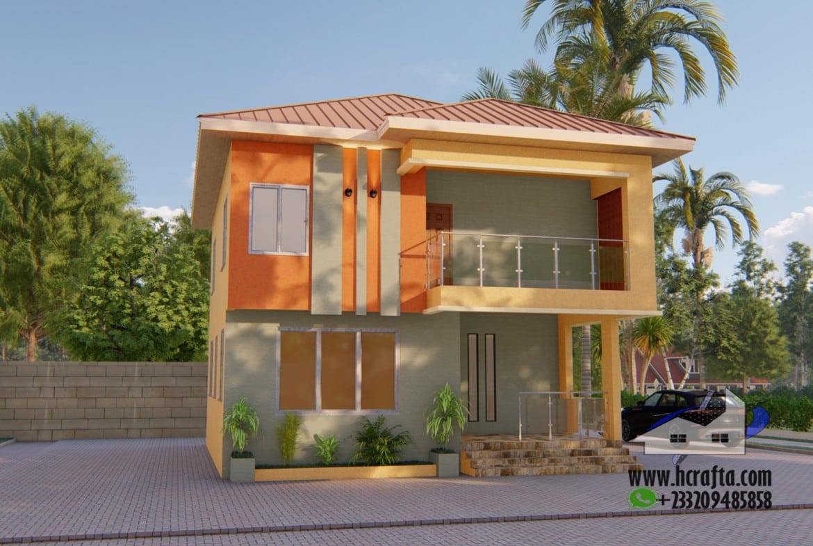 simple duplex house design 4 bedroom front elevation