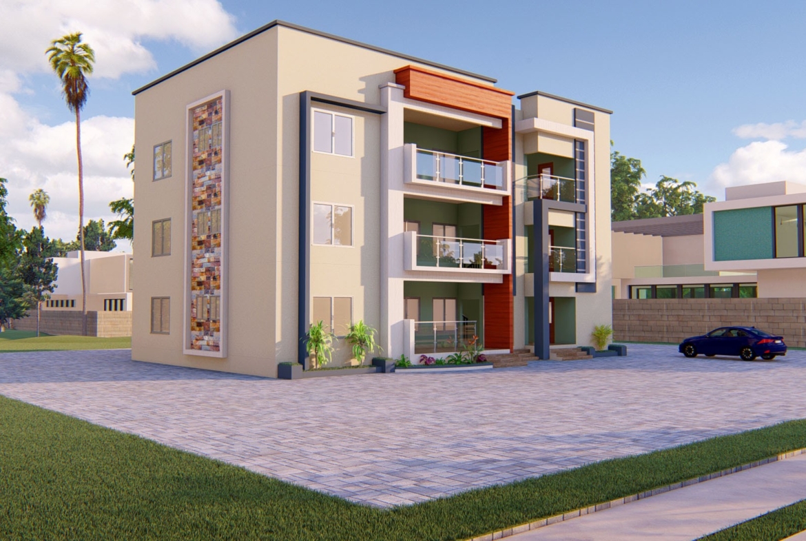 Modern 1-2 bedroom flats with balconies in a stylish apartment building