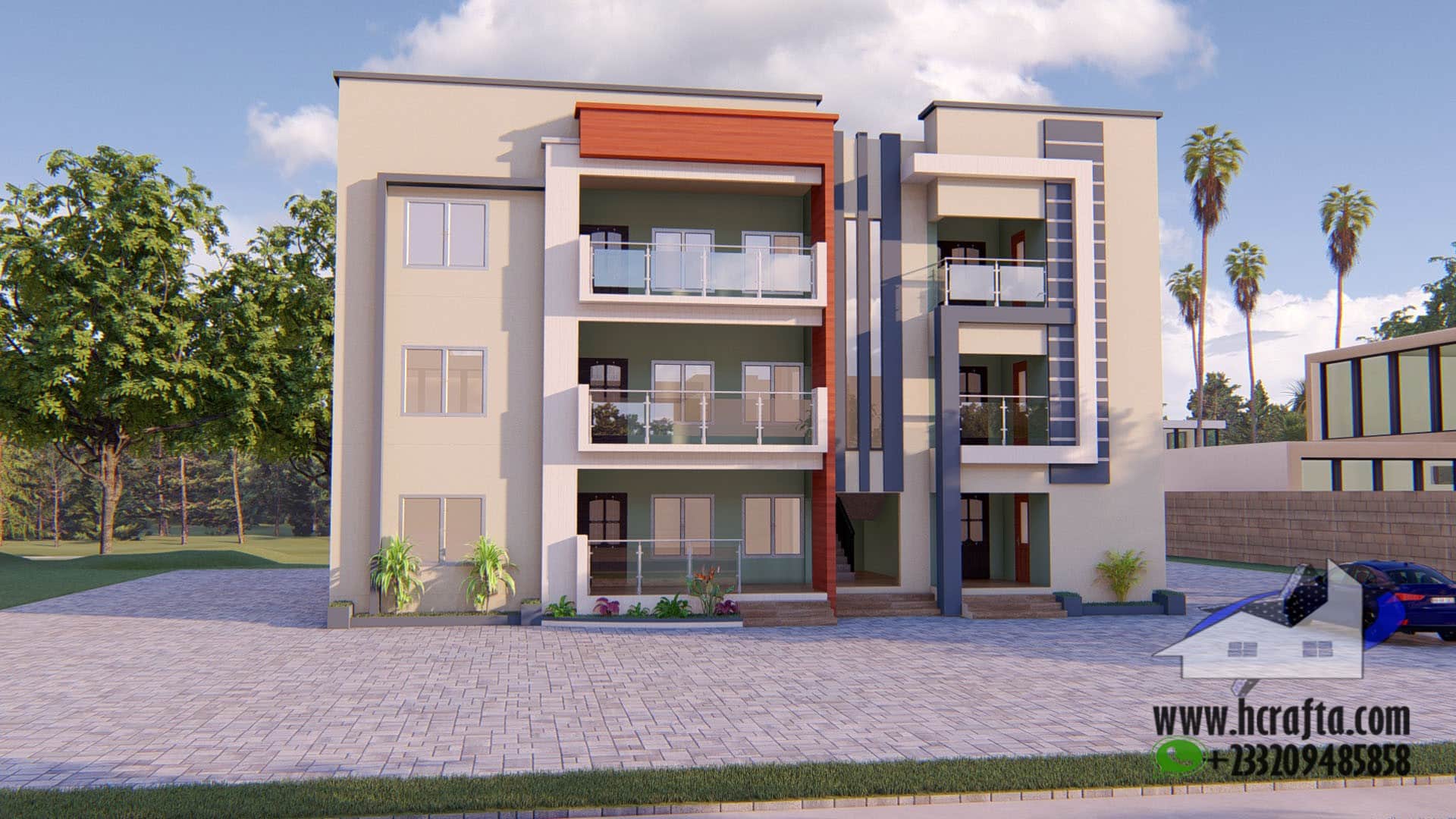 Modern 1-2 Bedroom Apartment with Elegant exterior Design