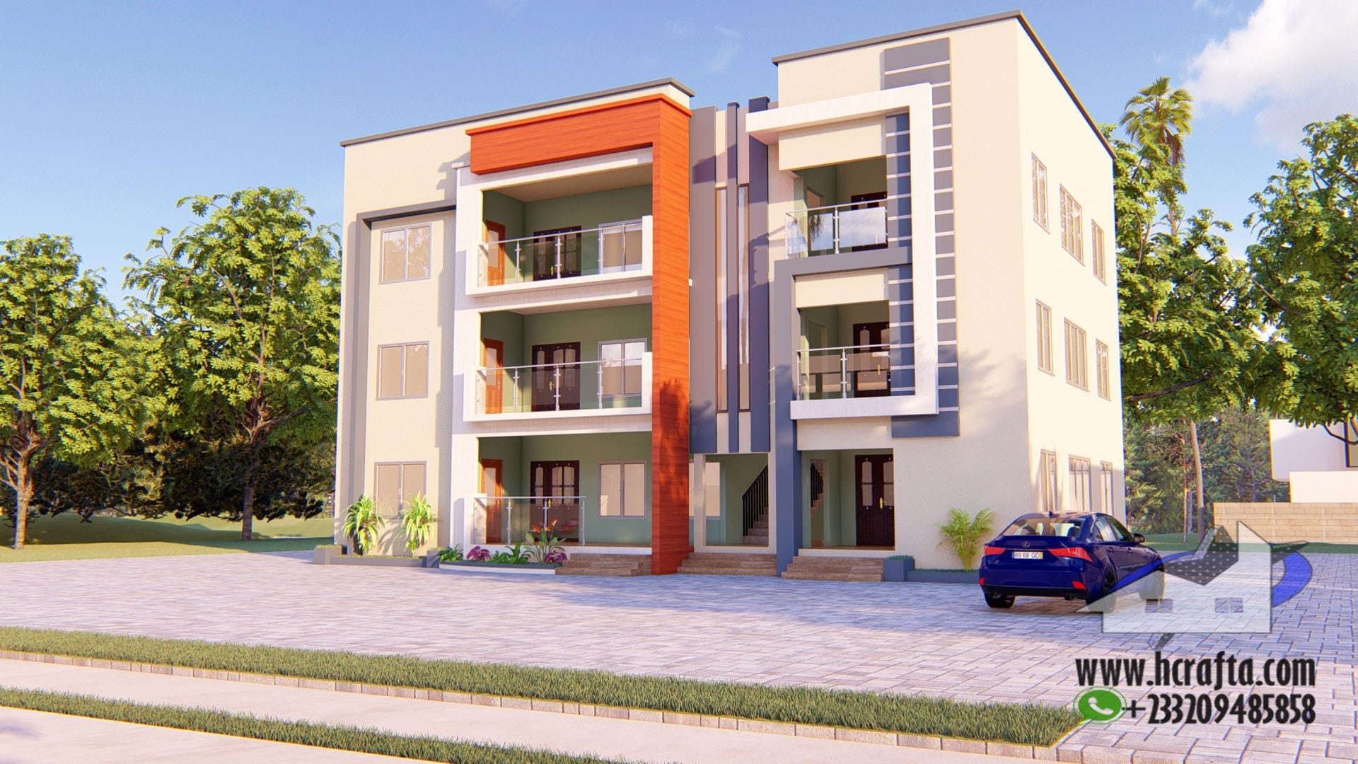 Modern 1-2 Bedroom Apartment with Elegant exterior Design