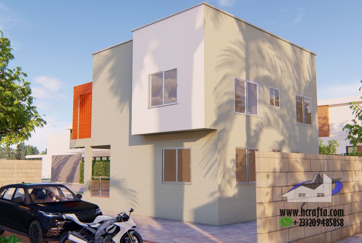 affordable 4 bedroom duplex design modern exterior view