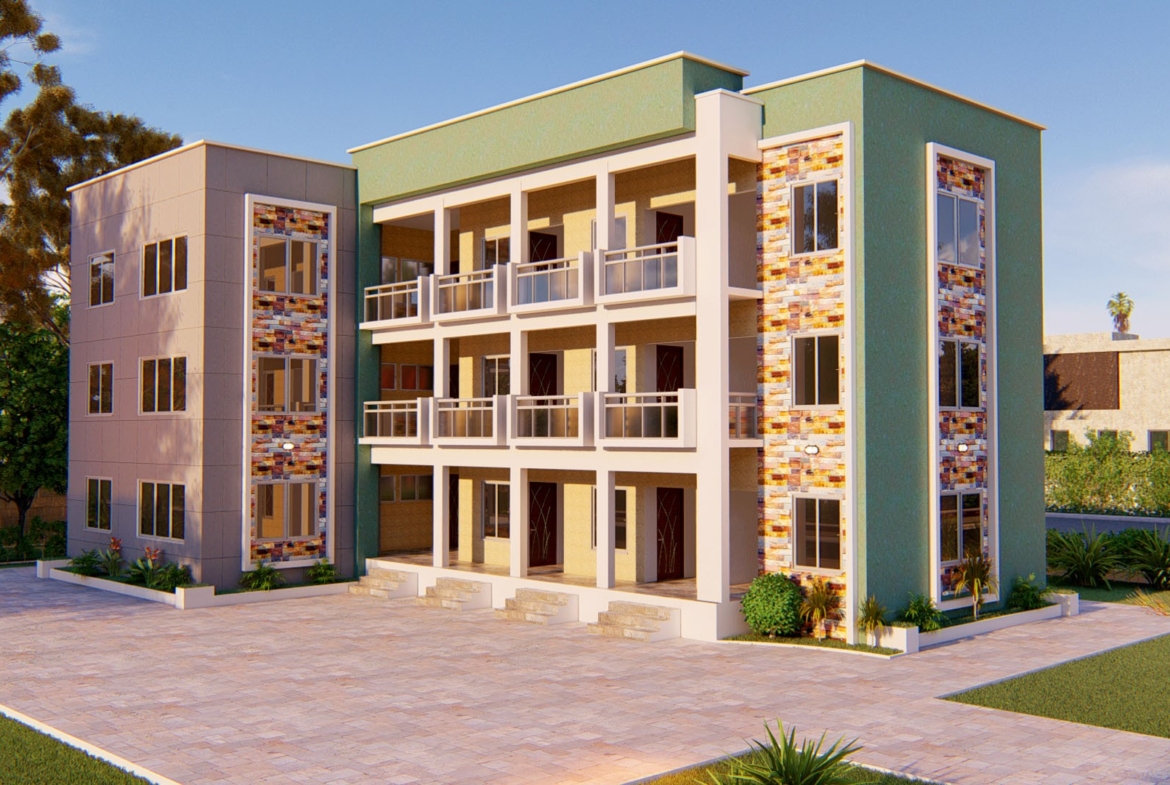 Innovative hostel design featuring a modern multi-story building