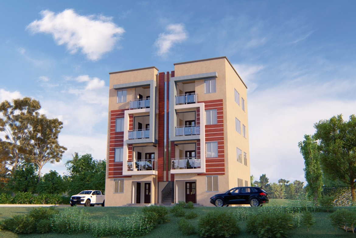 Small modern 1 bedroom apartment building in Desi minimalist style