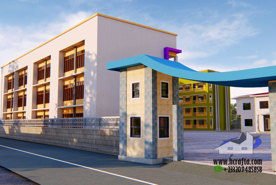 contemporary school design architecture exterior view