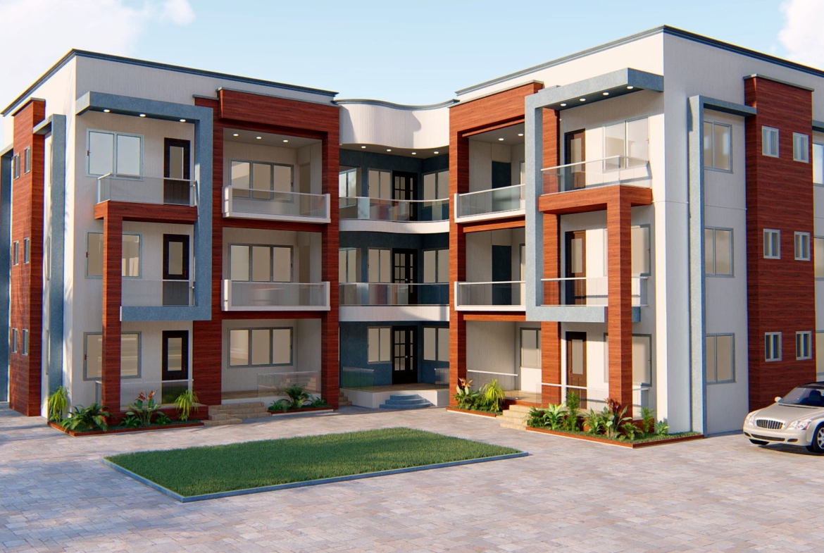 Modern 2-3 bedroom apartment building by architectural firm in Ghana