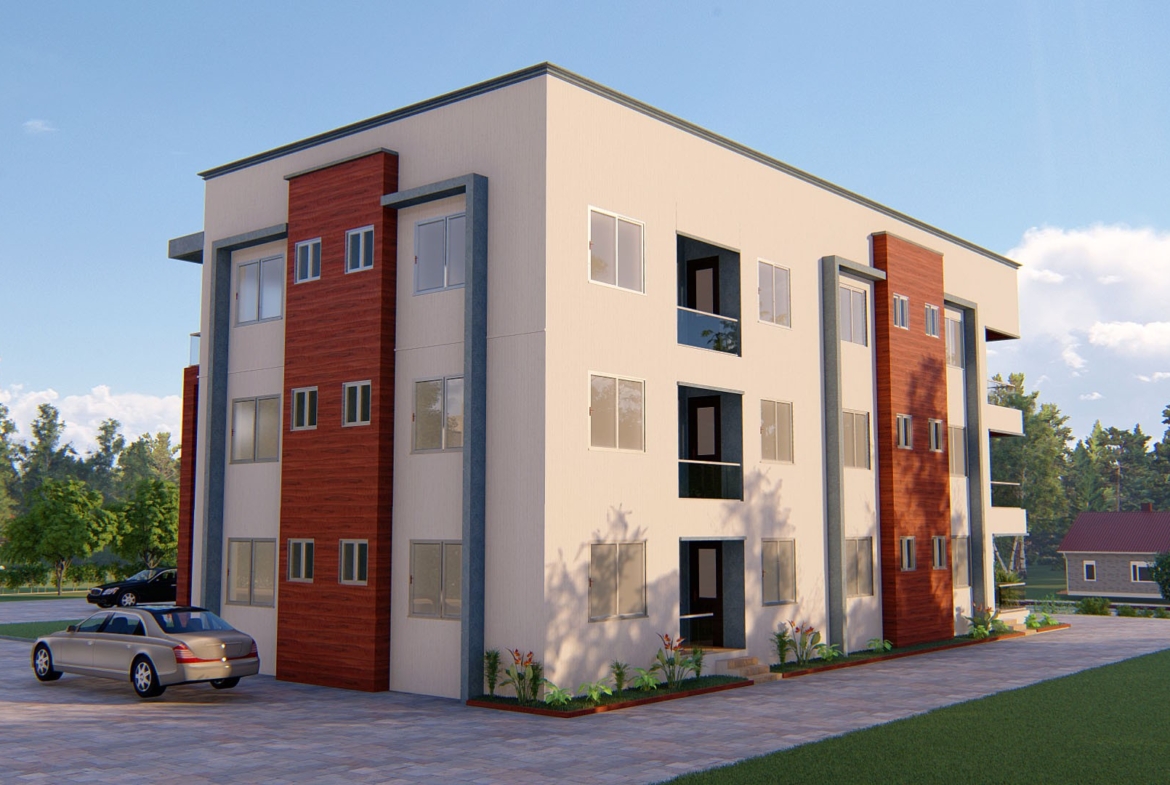 Modern 2-3 bedroom apartment building by architectural firm in Ghana