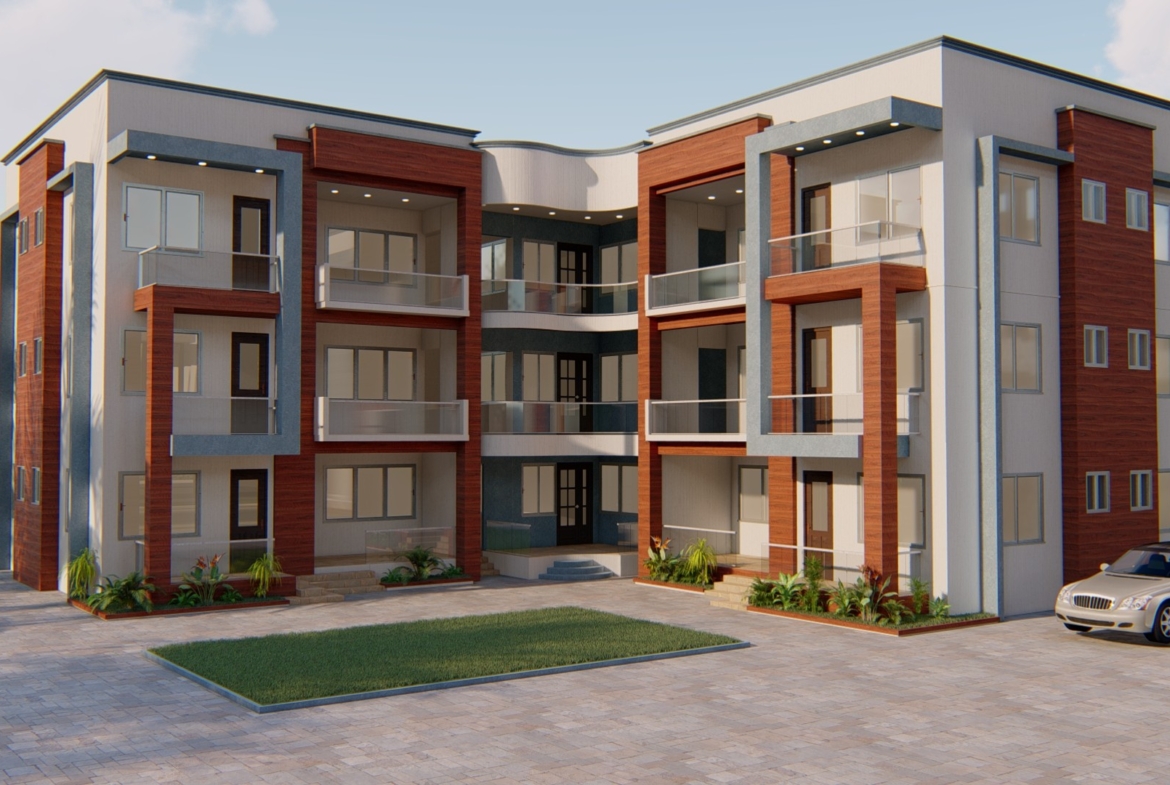 Modern 2-3 bedroom apartment building by architectural firm in Ghana