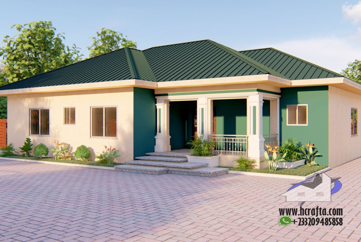 modern 2 bedroom house front view design