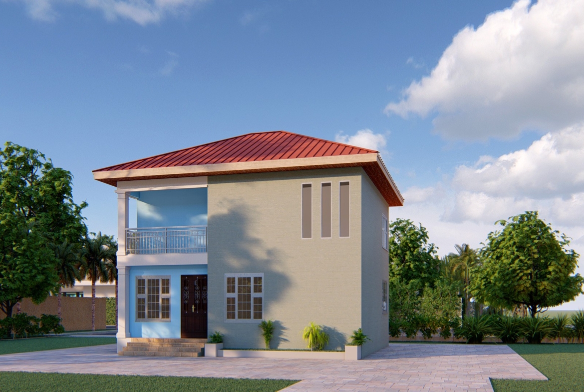 Affordable 3 bedroom design with modern exterior and spacious layout