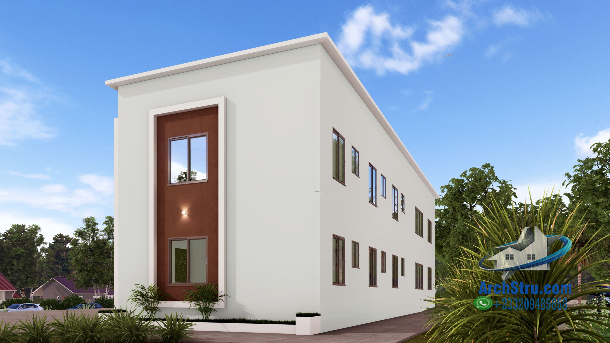 Contemporary Hostel Building Design Modern stu hostel building design with minimalist architecture