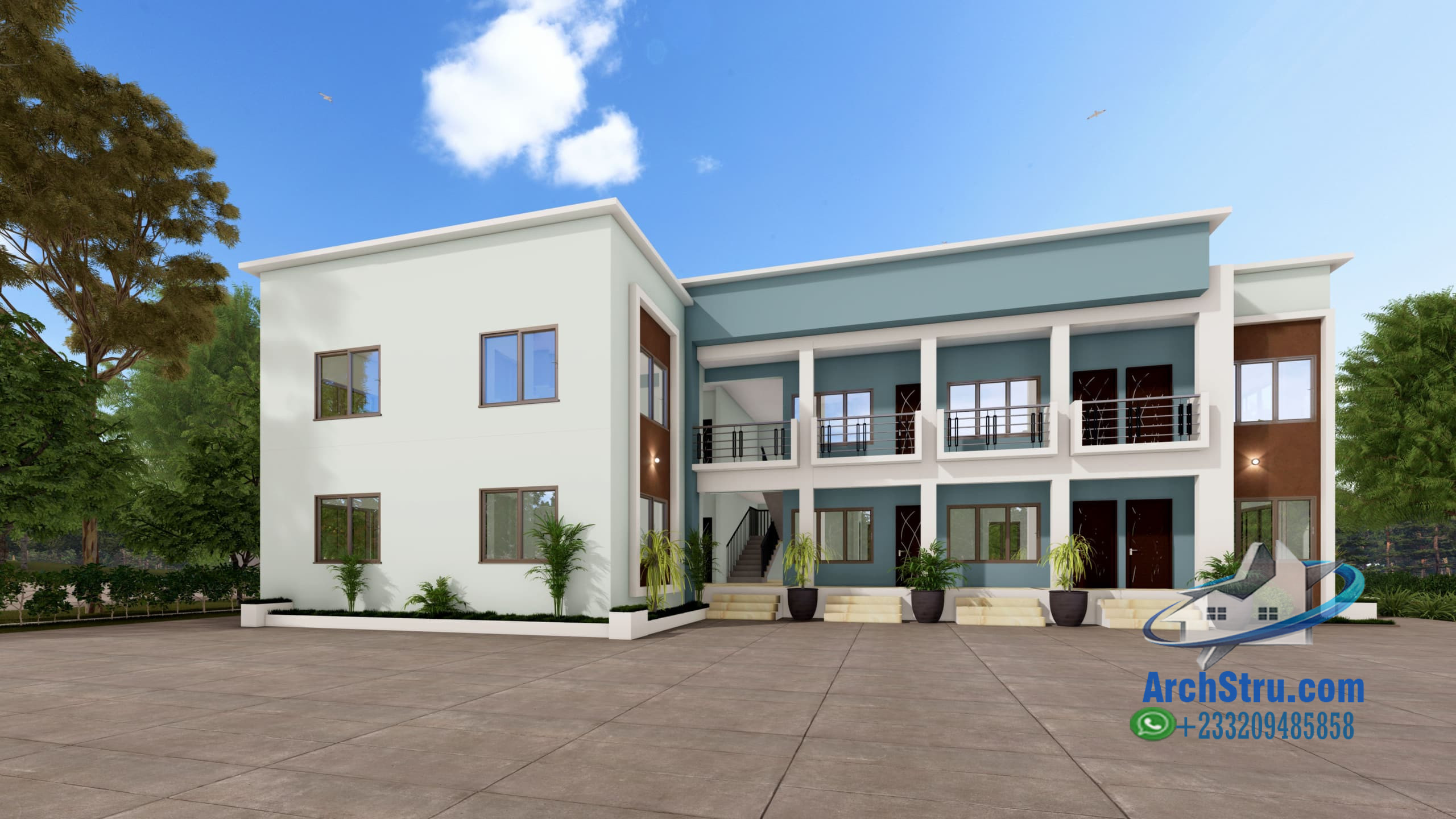 Innovative Student Hostel Design Modern hostel building design for students with outdoor courtyard