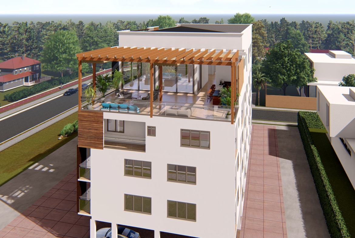 large apartment units with roof top design