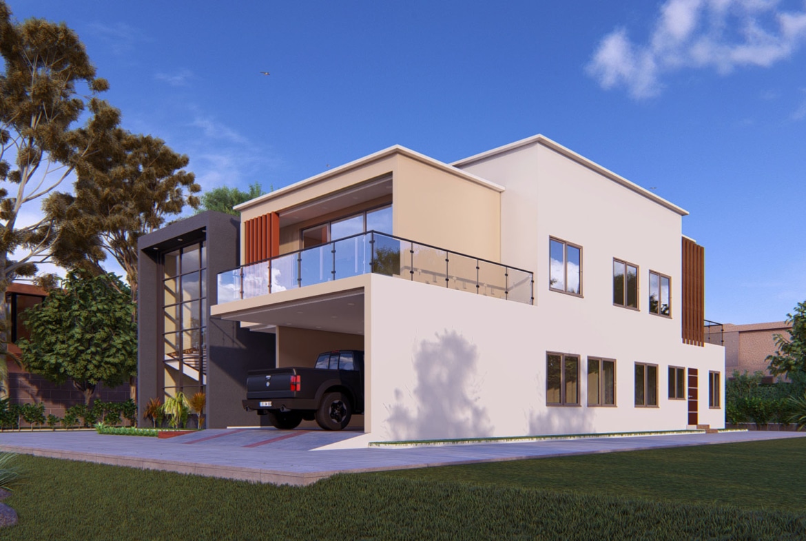 Modern residential building by an architecture company in Ghana