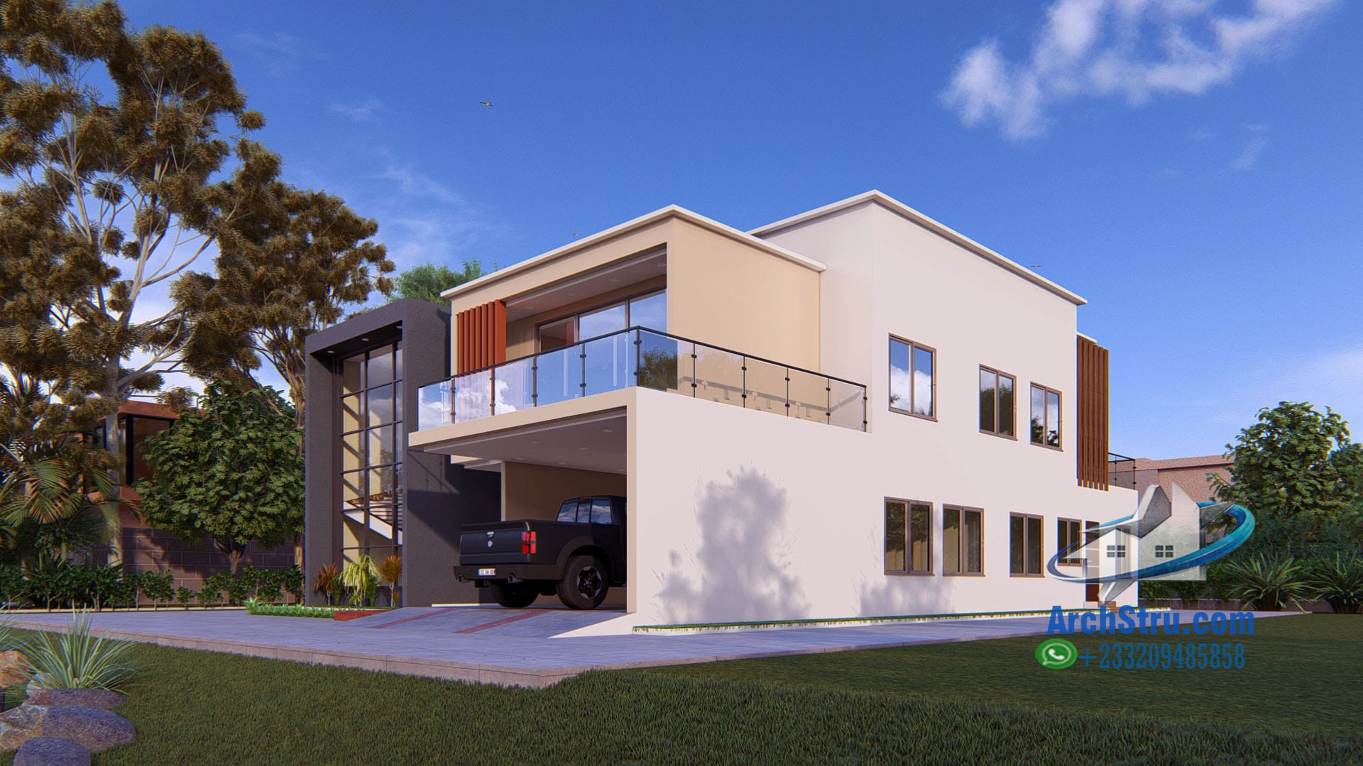 Modern residential building by an architecture company in Ghana