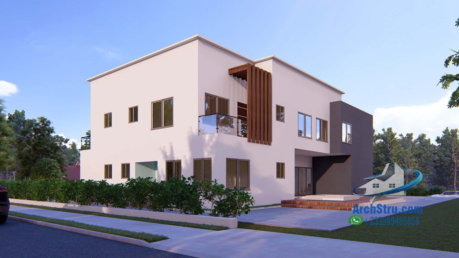 Modern residential building by architecture company in Ghana
