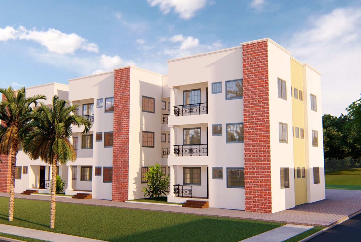 contemporary three storey apartment architecture exterior