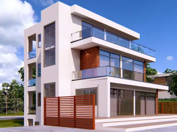 Modern 3-bedroom house with basement and sleek design