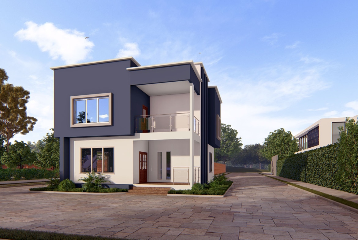 affordable 3 bedroom duplex house design Ghana