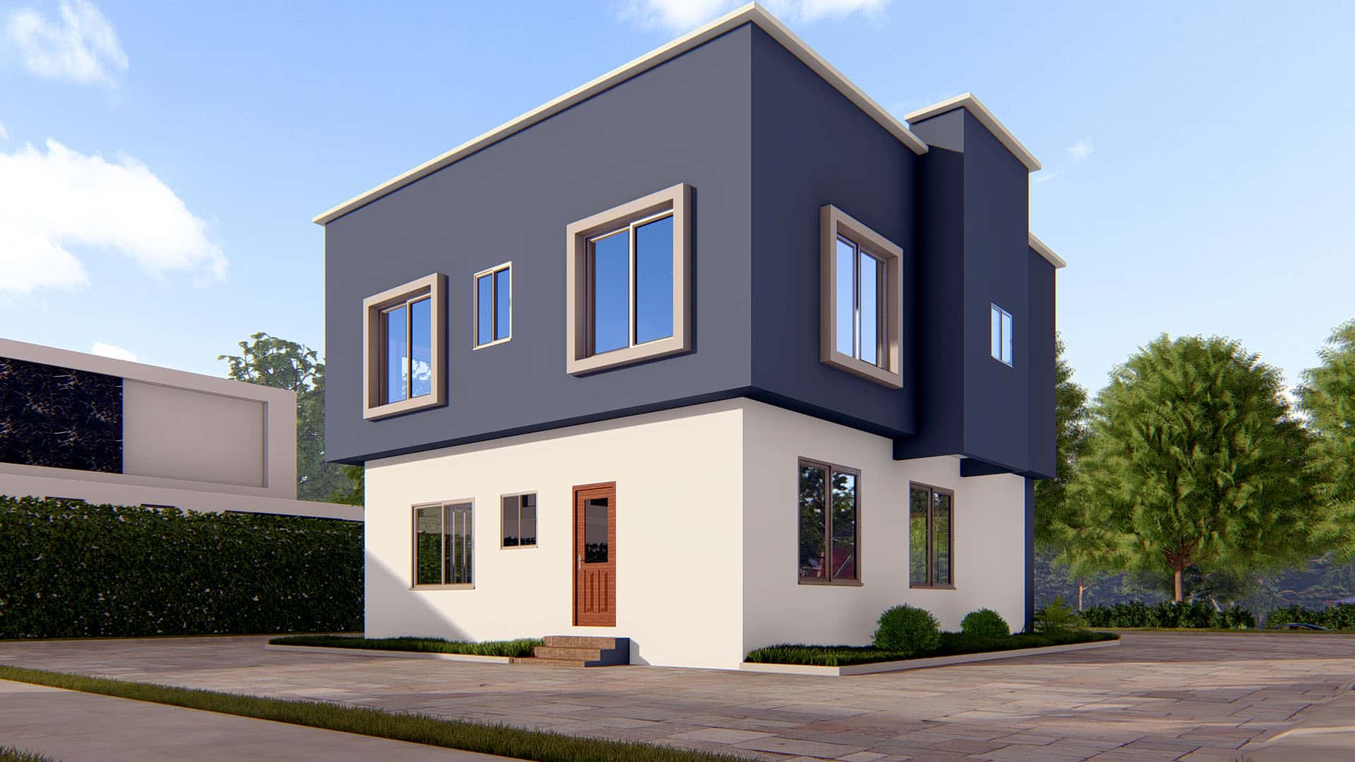 modern duplex house in Ghana with 3 bedrooms exterior