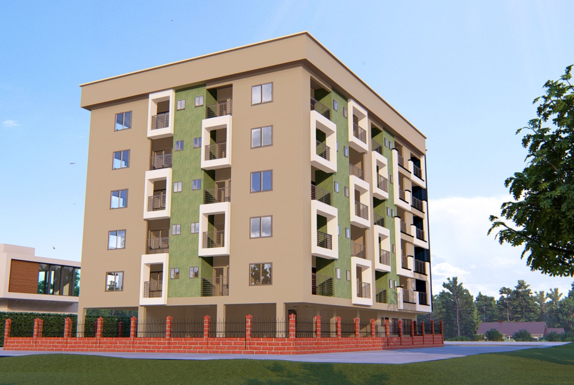student hostel building with multiple floors exterior