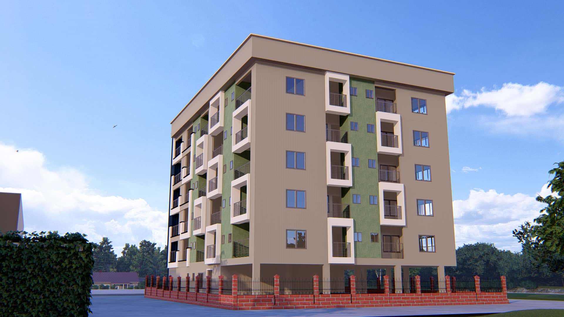 contemporary multi-storey student hostel architecture